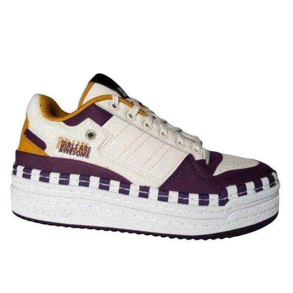 Adidas Triple Platform Los Angeles Lakers Sneakers Missing Snap Toppers Size 7.5 - Picture 4 of 16